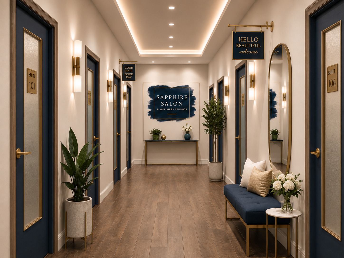 Sapphire hallway concept image